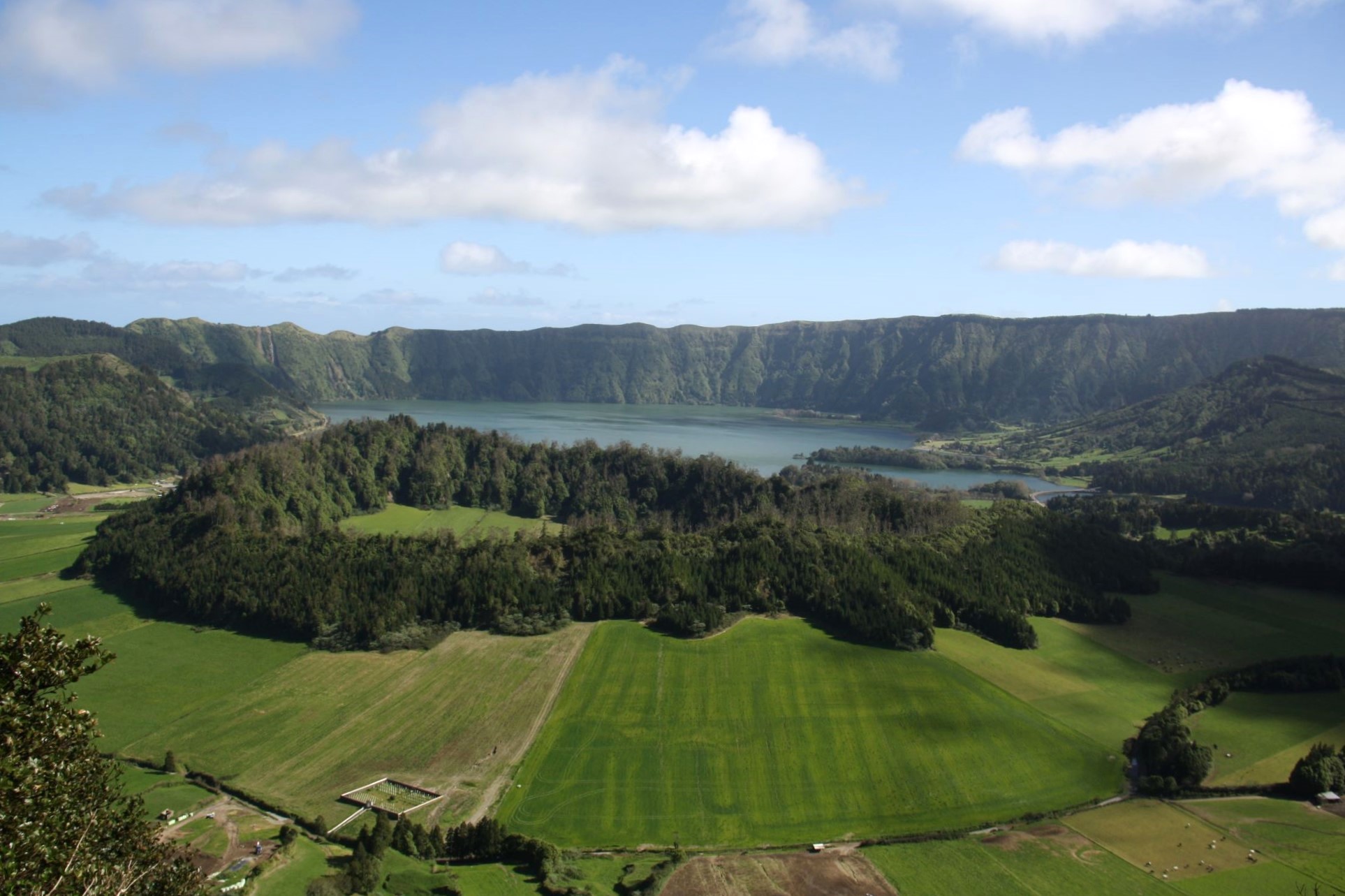 View on Sete Cidades, twin lakes